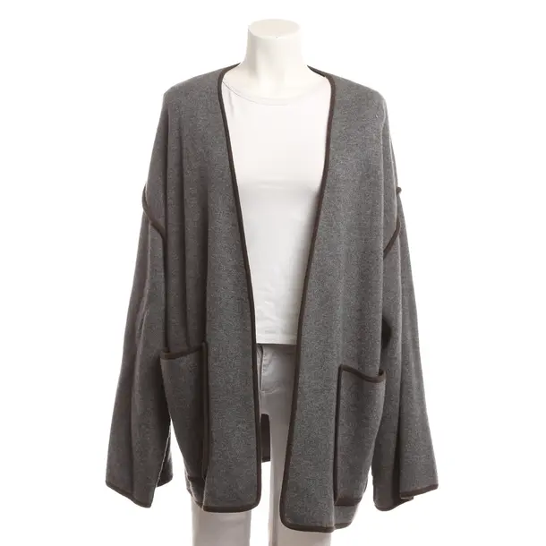 Strickjacke, in Grau, Kaschmir, Lisa Yang