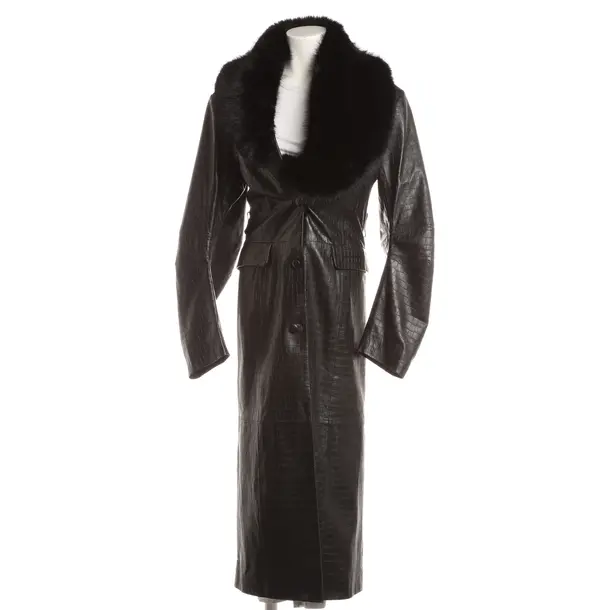 Leather Coat, in Black, Leather, Rotate Birger Christensen
