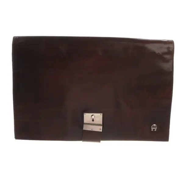 Briefcase, in Dark Brown, Leather, Aigner