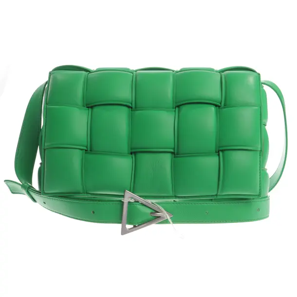 Schultertasche, in Grün, Leder, Bottega Veneta