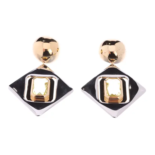 Ohrringe, in Silber, Metall (metallisch, metallisiert), Saint Laurent