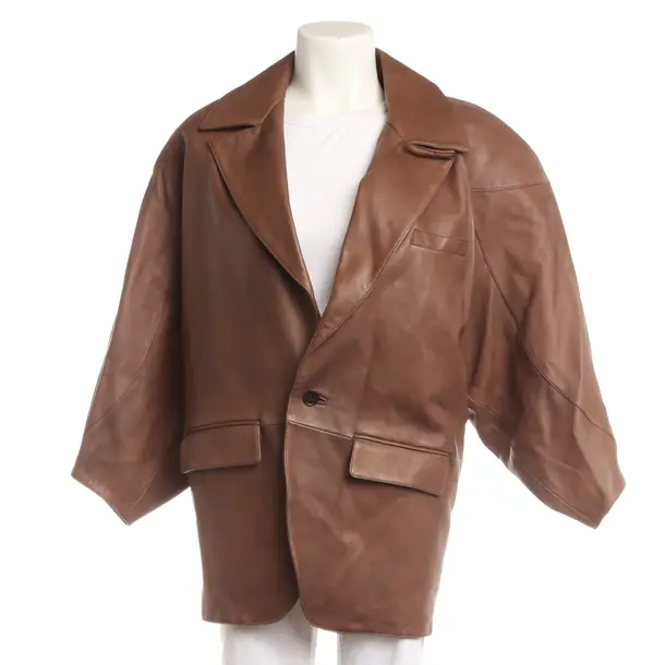 Giacca in pelle, in Marrone, Pelle, Saint Laurent