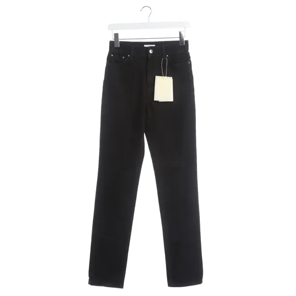 Jeans Straight Fit, in Schwarz, Baumwolle, Totême