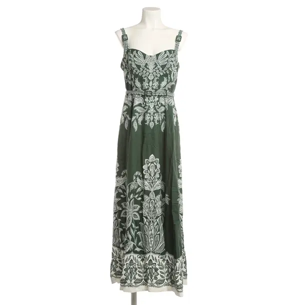 Dress, in Green, Linen, Farm Rio