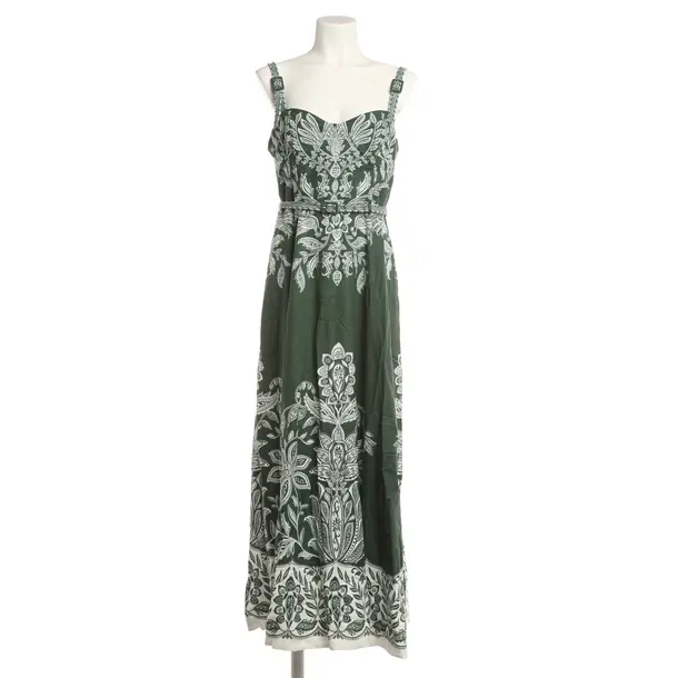 Dress, in Green, Linen, Farm Rio