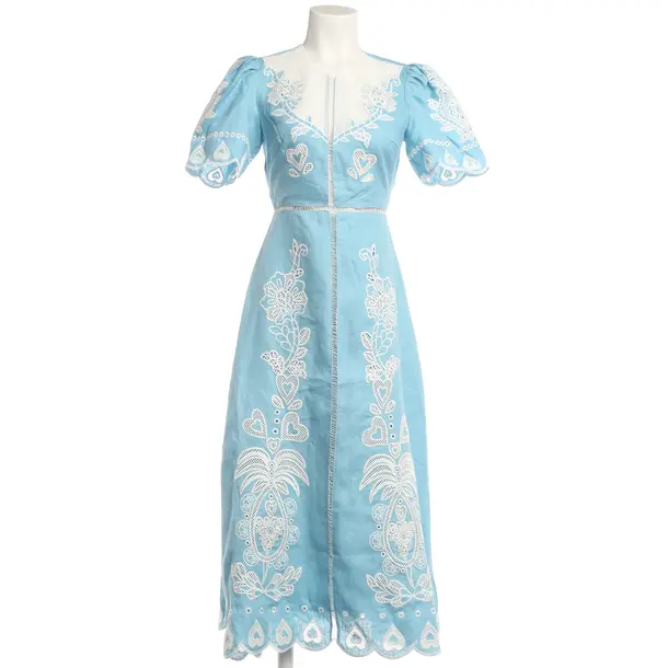 Cocktailkleid, in Blau, Leinen, Farm Rio