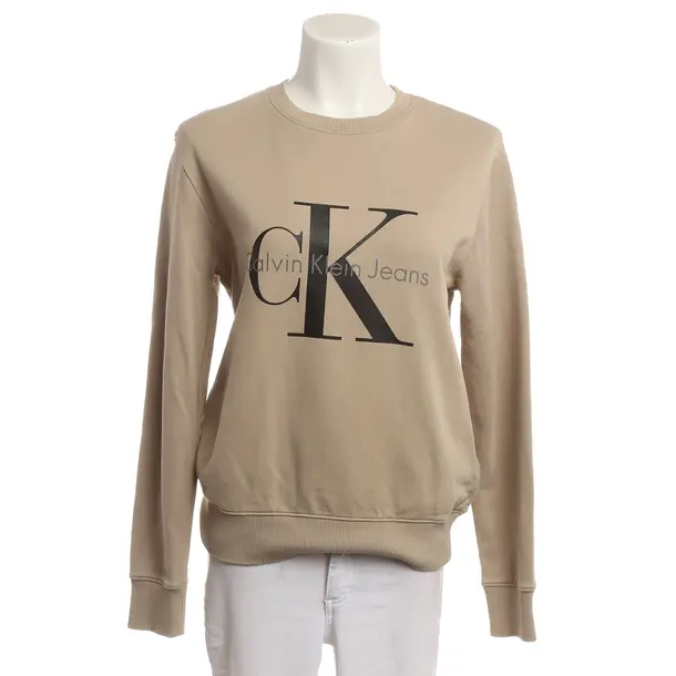 Sweatshirt, in Hellbraun, Baumwolle, Calvin Klein