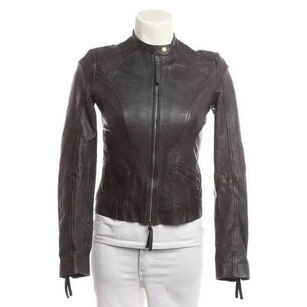 LeatherJacket, in Gray, Leather, Hugo Boss Orange
