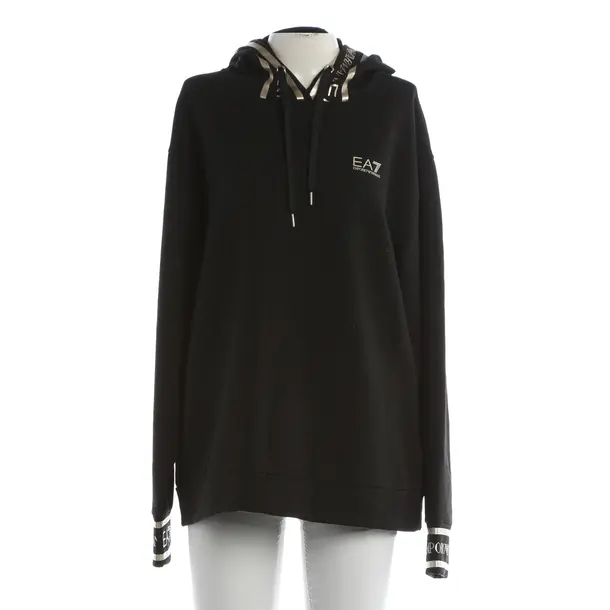 Felpa con cappuccio, in Nero, Cotone, Emporio Armani