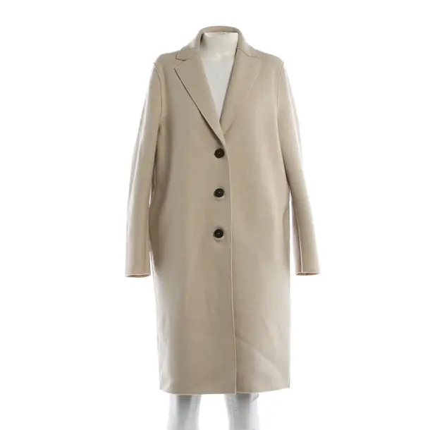 Mid-Season Coat, in Beige, Wool, Harris Wharf London