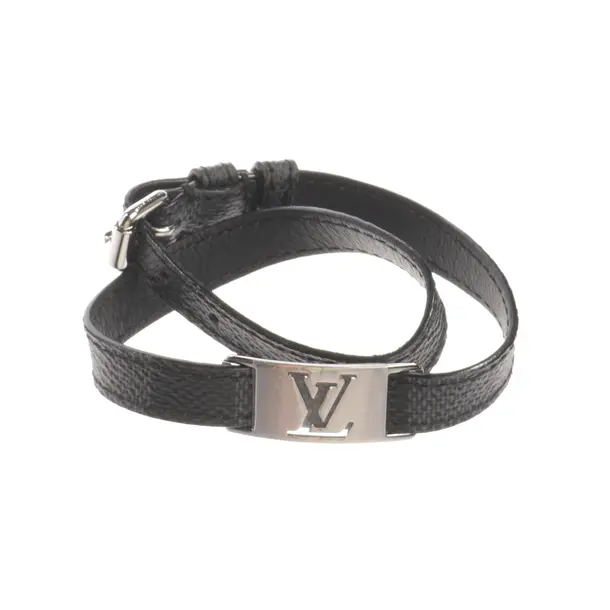 Armband, in Dunkelgrau, Leder, Louis Vuitton
