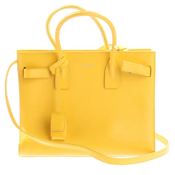 Handtasche, in Gelb, Leder, Saint Laurent