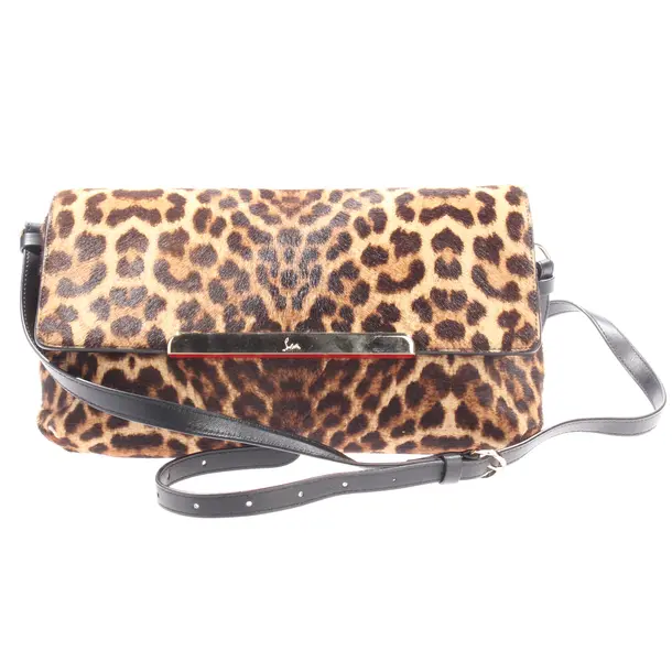 Borsa a cinture a tracolla, in Marrone scuro, Pelliccia, Christian Louboutin