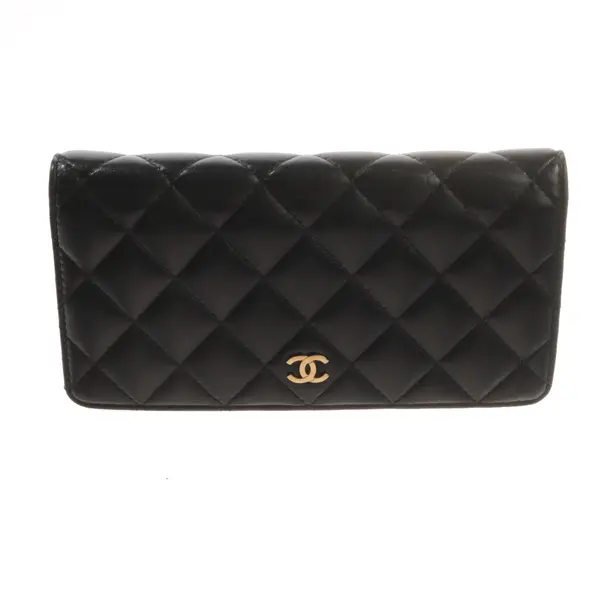 Geldbörse, in Schwarz, Leder, Chanel