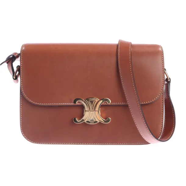 Shoulder Bag, in Light Brown, Leather, Céline