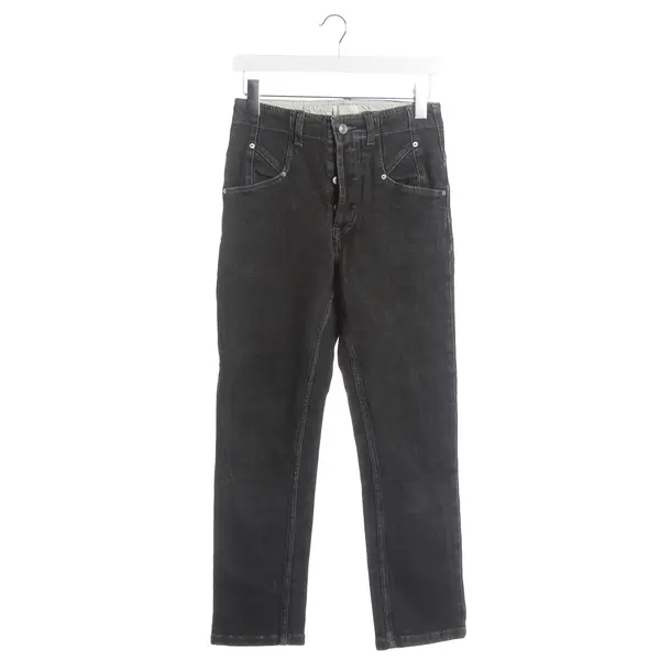 Jeans Slim Fit, in Dunkelgrau, Baumwolle, Isabel Marant
