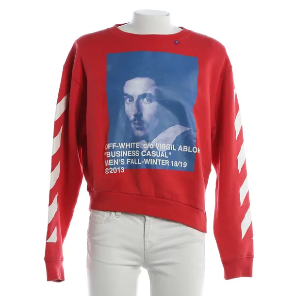 Sweatshirt, in Light Red, Cotton, Off-White