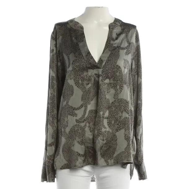 Blouse, in Dark Green, Silk, Dea Kudibal