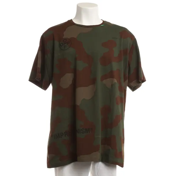 T-Shirt, in Camouflage, Baumwolle, Off-White