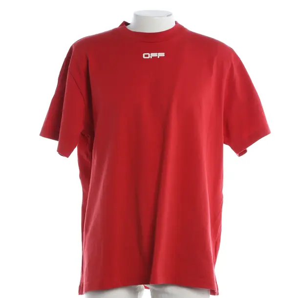 Maglietta, in Rosso, Cotone, Bianco sporco
