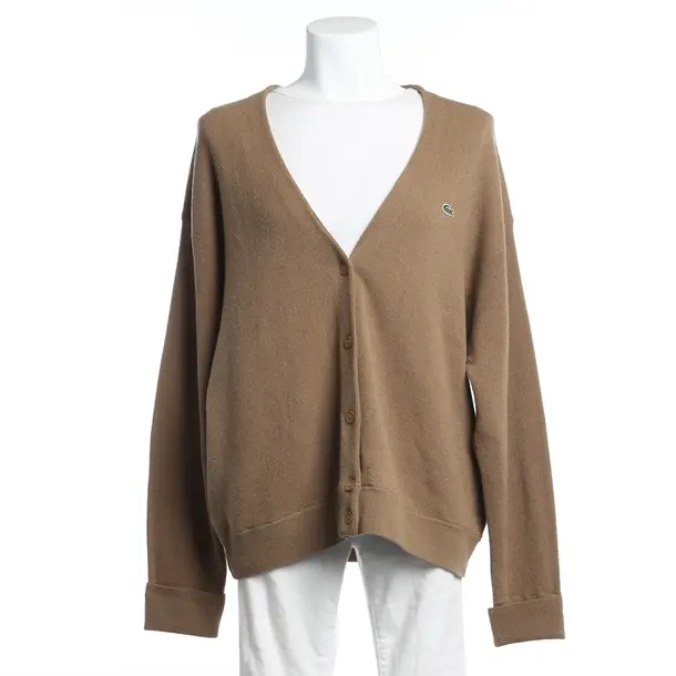 Strickjacke, in Braun, Baumwolle, Lacoste