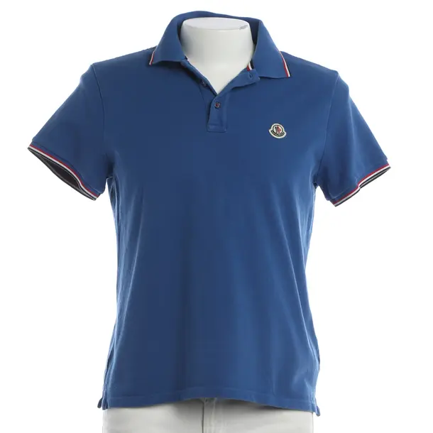 Poloshirt, in Blau, Baumwolle, Moncler