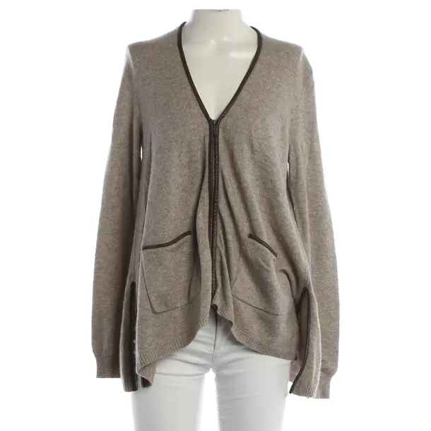 Cardigan, in Light Brown, Wool, Repeat