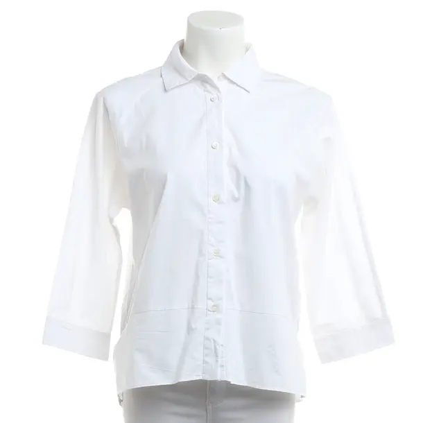 Blouse, in White, Cotton, Repeat