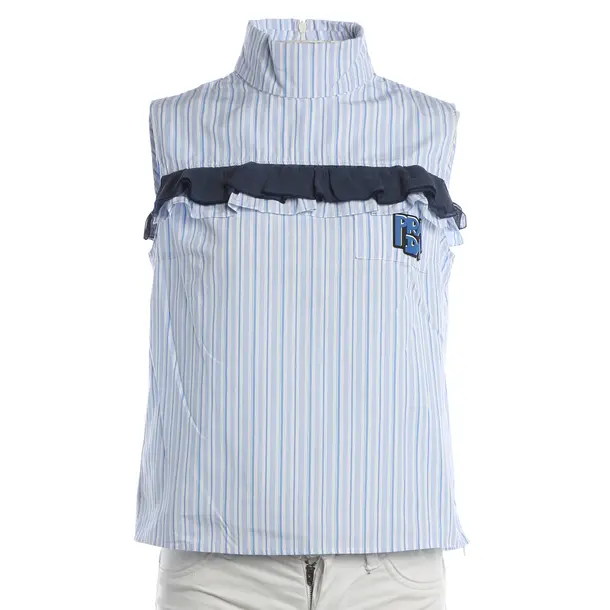 Top, in Blau, Baumwolle, Prada
