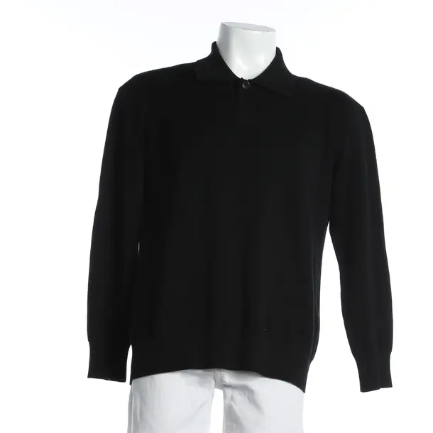 Maglione, in Nero, Cotone, Chiuso