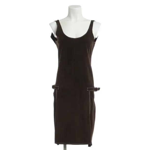 Dress, in Dark Brown, Leather, Prada