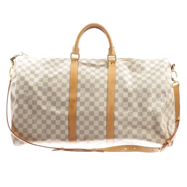 Reisetasche, in Beige, Canvas, Louis Vuitton