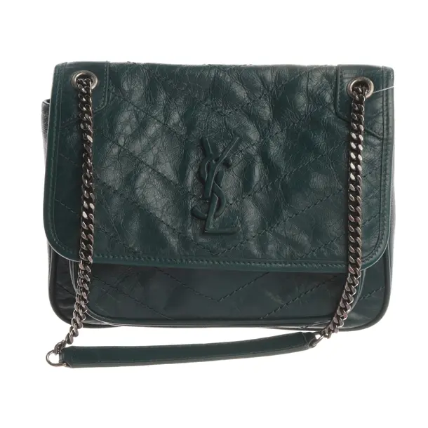 Shoulder Bag, in Dark Green, Leather, Saint Laurent