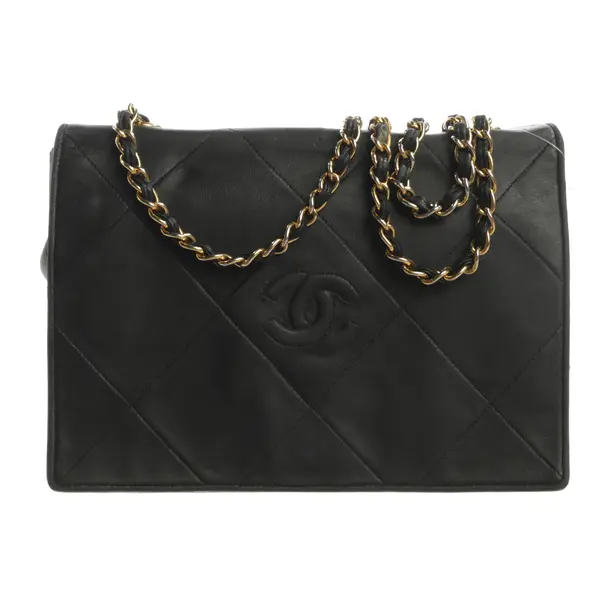 Shoulder Bag, in Black, Leather, Chanel
