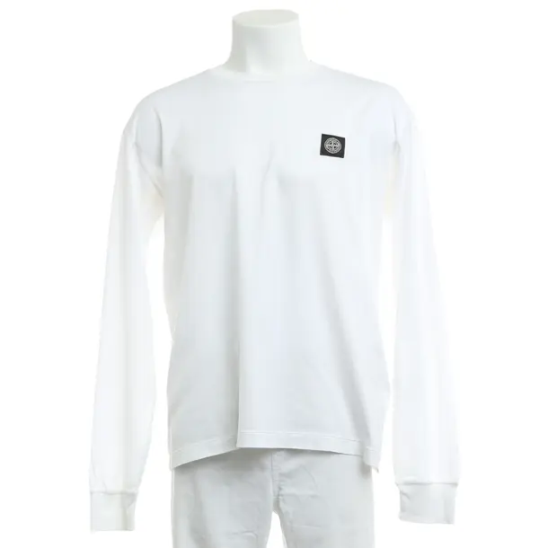 Long Sleeve Shirt, in White, Cotton, Stone Island