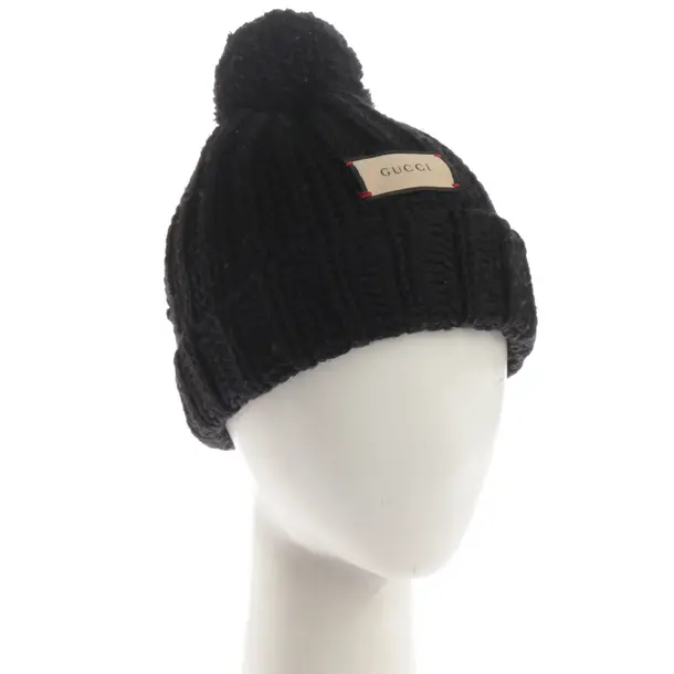 Beanie, in Black, Wool, Gucci
