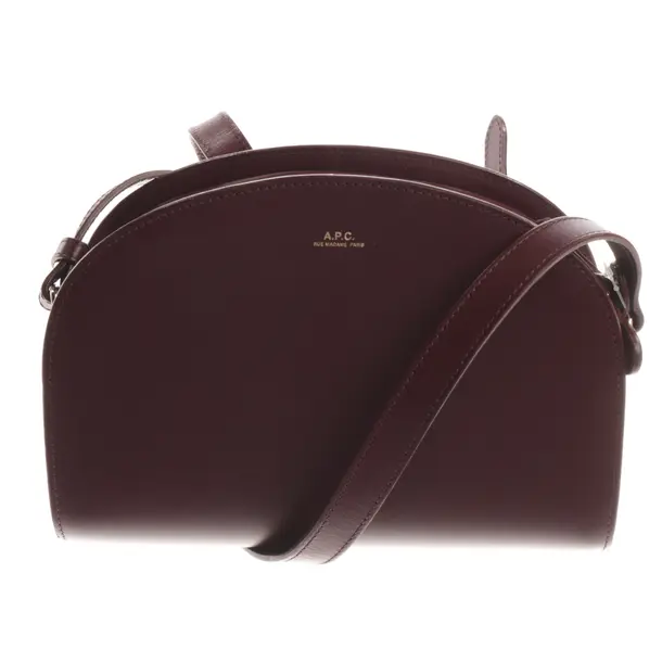 Schultertasche, in Bordeaux, Leder, A.P.C