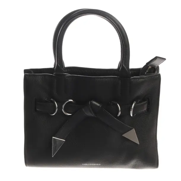 Handbag, in Black, Leather, Karl Lagerfeld
