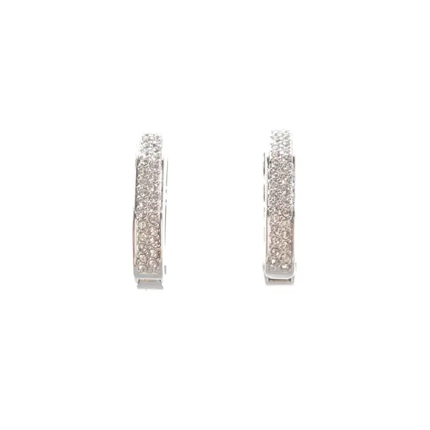 Earrings, in Silver, Metal (metallic, metallized), Swarovski