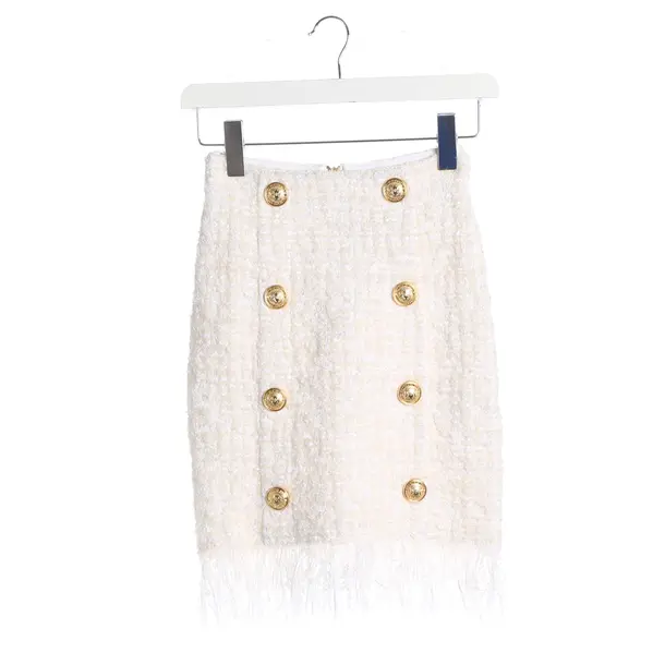 Skirt, in Cream, Viscose, Balmain