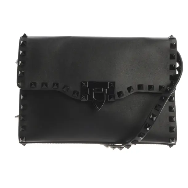 Shoulder Bag, in Black, Leather, Valentino