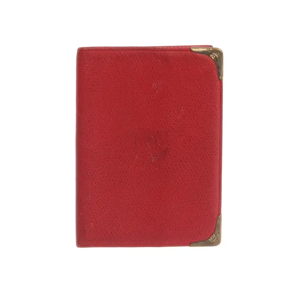 Passport Cover, in Red, Leather, MCM