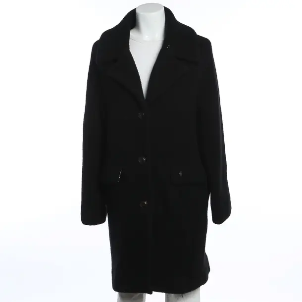 Mid-Season Coat, in Black, Wool, Mos Mosh