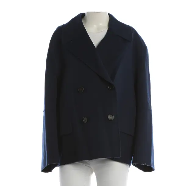Mid-Season Jacket, in Navy, Wool, Max Mara