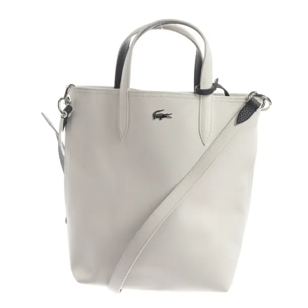 Handbag, in White, Leather, Lacoste