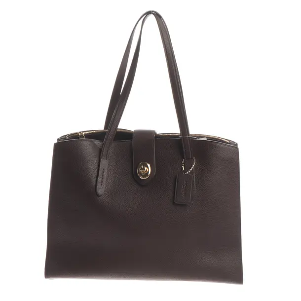 Schultertasche, in Bordeaux, Leder, Coach