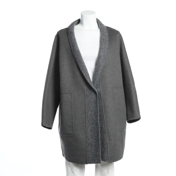 Mid-Season Coat, in Gray, Wool, Fabiana Filippi