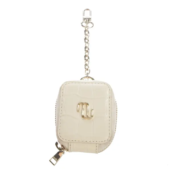 Schlüsselanhänger, in Beige, Leder, Maje