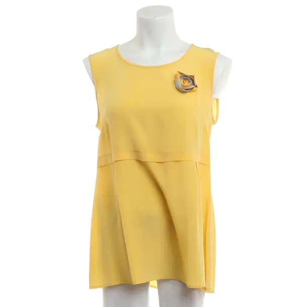 Top, in Yellow, Silk, Peserico