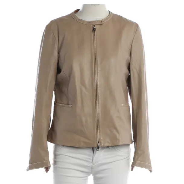 LeatherJacket, in Nude, Leather, Emporio Armani